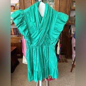 Crosby by Mollie Burch Green Ruffled Dress